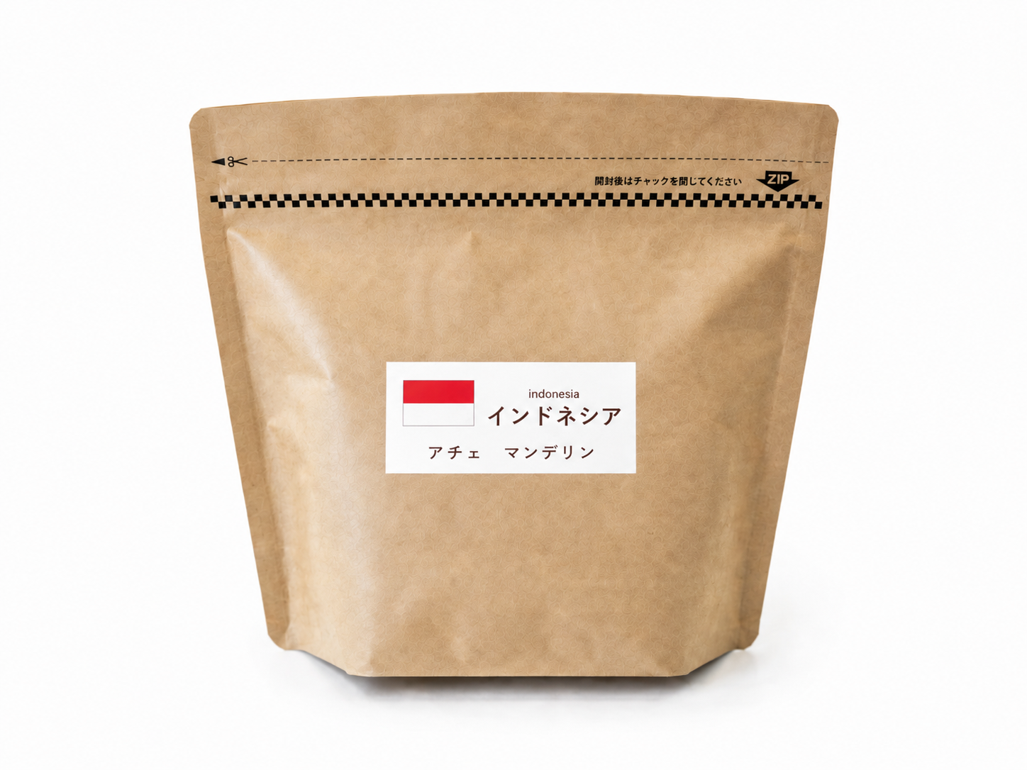 インドネシアのコーヒー豆パッケージ